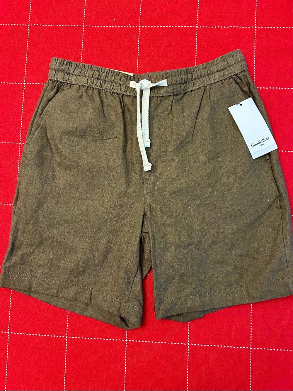Goodfellow & Co Men’s Olive Drawstring Casual Shorts Brown XS New with tags